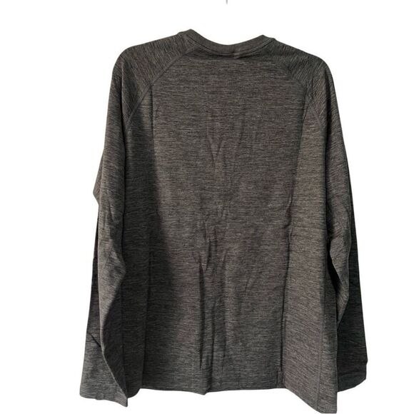 NWT MEMBER’S MARK Men’s Tech Fleece Crew Shirt Large Gray Nephrite Long Sleeve - Picture 1 of 6